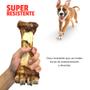Imagem de Kit 5 petisco para cachorro caes Osso mordedor Pet resistente Canela Bovina 100 natural