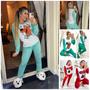 Imagem de Kit 5 Pijama Longo Feminino Adulto Malha Manga Comprida Calça Lingerie Íntima Feminino Confortável Dormir  Inverno Frio