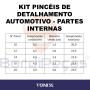 Imagem de Kit 5 Pincéis Para Detalhamento Interno Automotivo Vonixx