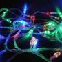 Imagem de Kit 5 Pisca Pisca 100 Leds Colorido 8m Fio Transparente - 127v