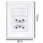 Imagem de Kit 5 Placa 1 Interruptor Simples + 2 Tomadas 20a Fame 3534