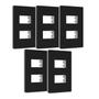 Imagem de Kit 5 Placa 4x2 2P Grafite com Suporte Infiniti Margirius