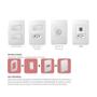 Imagem de Kit 5 Placa 4X2 P/ 3 Mód Branco C Suporte Zeffia Pial 680183