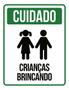 Imagem de Kit 5 Placa Cuidado Crianças Brincando Verícone Ml73536X46