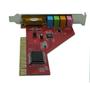 Imagem de Kit 5 Placa De Som Game Pci 4 Canais 32Bits Pci-E Pc Lt-P256