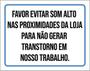 Imagem de Kit 5 Placa Favor Evitar Som Alto Nas Proximidades Loja36X46