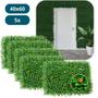 Imagem de Kit 5 Placa Grama Eucalipto Artificial 40x60 Flores Colorida