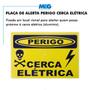 Imagem de Kit 5 Placa Perigo Cuidado Cerca Elétrica Alumínio