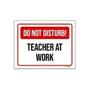 Imagem de Kit 5 Placa Sinalização - Do Not Disturb Teacher At Work