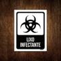 Imagem de Kit 5 Placa Sinalização - Lixo Infectante Preto