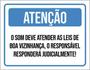 Imagem de Kit 5 Placa Som Deve Atendr Leis Boa Vizinhança36X46
