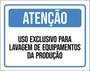 Imagem de Kit 5 Placa Uso Exclusivo Lavagem Equipamentos36X46