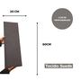 Imagem de Kit 5 Placas 20x60 Adesivas Modulada Retangular Cabeceira + Baú Capitonê Solteiro Porta Objetos
