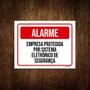 Imagem de Kit 5 Placas Alarme Empresa Protegida Sistema Segurança