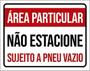 Imagem de Kit 5 Placas Área Particular Sujeito Pneu Vio 36X46