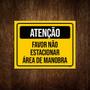 Imagem de Kit 5 Placas Atenção Favor Não Estacionar Área Manobra