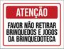 Imagem de Kit 5 Placas Atenção Favor Não Retirar Brinquedos 36X46