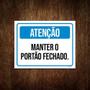 Imagem de Kit 5 Placas - Atenção Manter Portão Fechado