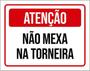 Imagem de Kit 5 Placas Atenção Não Mexa Na Torneira 36X46