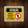 Imagem de Kit 5 Placas Atenção Proibida Entrada Pedestres Garagem