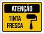 Imagem de Kit 5 Placas Atenção Tinta Fresca 36X46