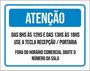 Imagem de Kit 5 Placas Atenção Use Tecla Recepção Portaria 36X46