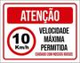 Imagem de Kit 5 Placas Atenção Velocidade Máxima Idosos 36X46