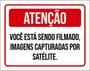 Imagem de Kit 5 Placas Atenção Você Filmado Imagens Capturadas 36X46