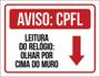 Imagem de Kit 5 Placas Aviso Cpfl Leitura Relógio 36X46