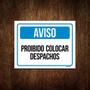 Imagem de Kit 5 Placas - Aviso Proibido Colocar Despachos