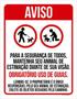 Imagem de Kit 5 Placas Aviso Segurança Todos Uso Guias 36X46