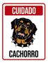 Imagem de Kit 5 Placas Cuidado Cachorro Vertical Colorida 36X46