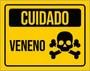 Imagem de Kit 5 Placas De Aviso Cuidado Veneno 36X46