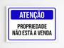 Imagem de kit 5 placas de aviso esta propriedade não está a venda