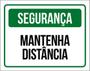 Imagem de Kit 5 Placas De Segurança Mantenha Distância 36X46