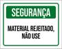 Imagem de Kit 5 Placas De Segurança Material Rejeitado 36X46