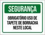 Imagem de Kit 5 Placas De Segurança Obrigatório Tapete 36X46