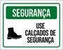 Imagem de Kit 5 Placas De Segurança - Use Calçados De Segurança