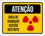 Imagem de Kit 5 Placas De Sinalização - Área Radiação Acesso Restrito