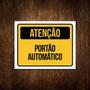 Imagem de Kit 5 Placas De Sinalização - Atenção Portão Automático