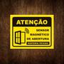 Imagem de Kit 5 Placas De Sinalização - Atenção Sensor Magnético