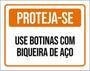 Imagem de Kit 5 Placas De Sinalização - Proteja-Se Use Botinas Aço