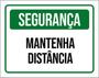 Imagem de Kit 5 Placas De Sinalização - Segurança Mantenha Distância