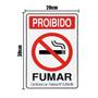 Imagem de KIT 5 Placas De Sinalização Sinalizando Proibido Fumar 20x30 DotDecor
