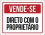 Imagem de Kit 5 Placas De Vende-Se Direto Proprietário 36X46