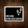 Imagem de Kit 5 Placas Decorativa - Por Favor Retire Sapatos