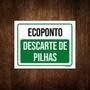 Imagem de Kit 5 Placas Ecoponto Descarte De Pilhas