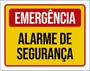 Imagem de Kit 5 Placas Emergência Alarme De Segurança 36X46