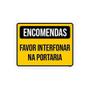 Imagem de Kit 5 Placas Encomendas Favor Interfonar Na Portaria