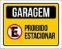 Imagem de Kit 5 Placas Garagem Amarela Proibido Estacionar 36X46